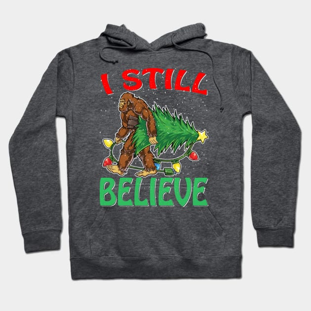 Bigfoot Sasquatch Yeti Believe santa hat Christmas Pajamas T-Shirt VER1 Hoodie by intelus